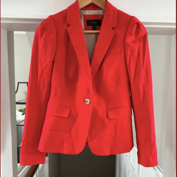 Red J.Crew Blazer Size 2 - Picture 1 of 1